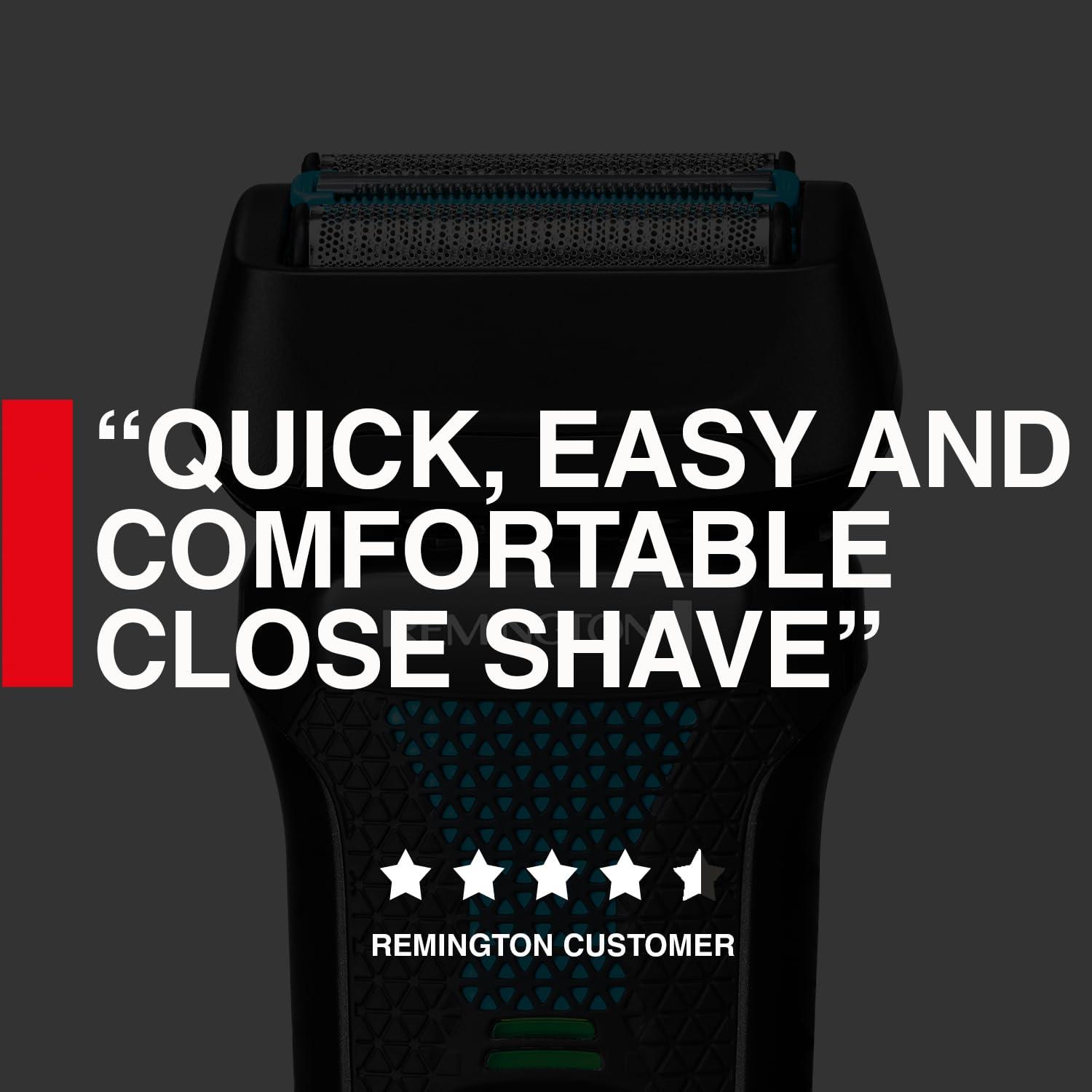 Remington Remington F6 Aqua Men\'s Electric Shaver (Cordless, Wet & Dry, 100% Waterproof, Foil Shaver, Pop-up Detail Trimmer, USB Charging, 60-Minute Usage, 90-Minute Charge with 5-Min Quick Charge) F6000