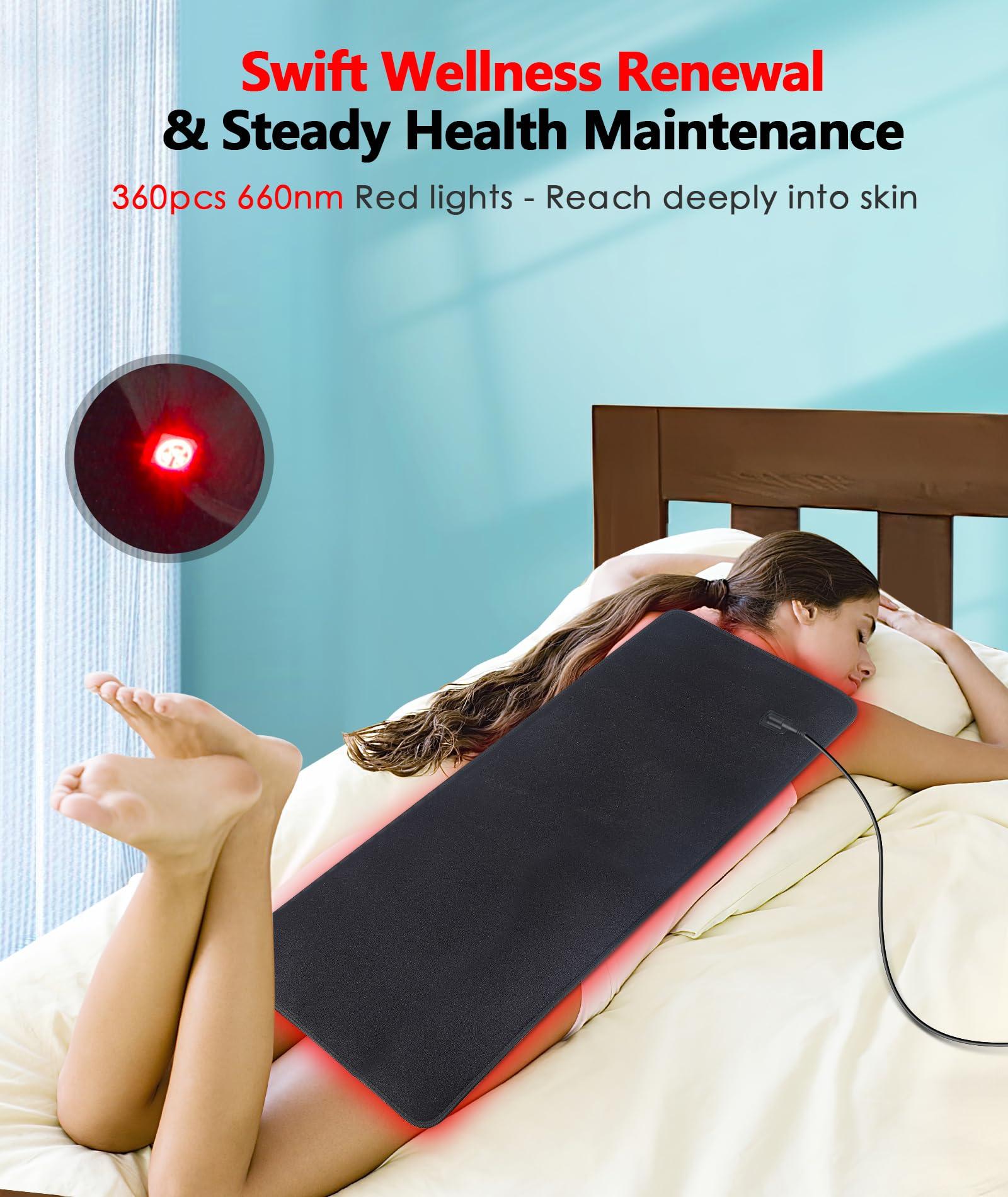 Astarexin Astarexin Red Light Therapy Pad for Body, 180W LED Red & Infrared Light Device Mat with 660nm & 850nm Wavelengths for Waist Back Shoulder Muscle Pain Relief