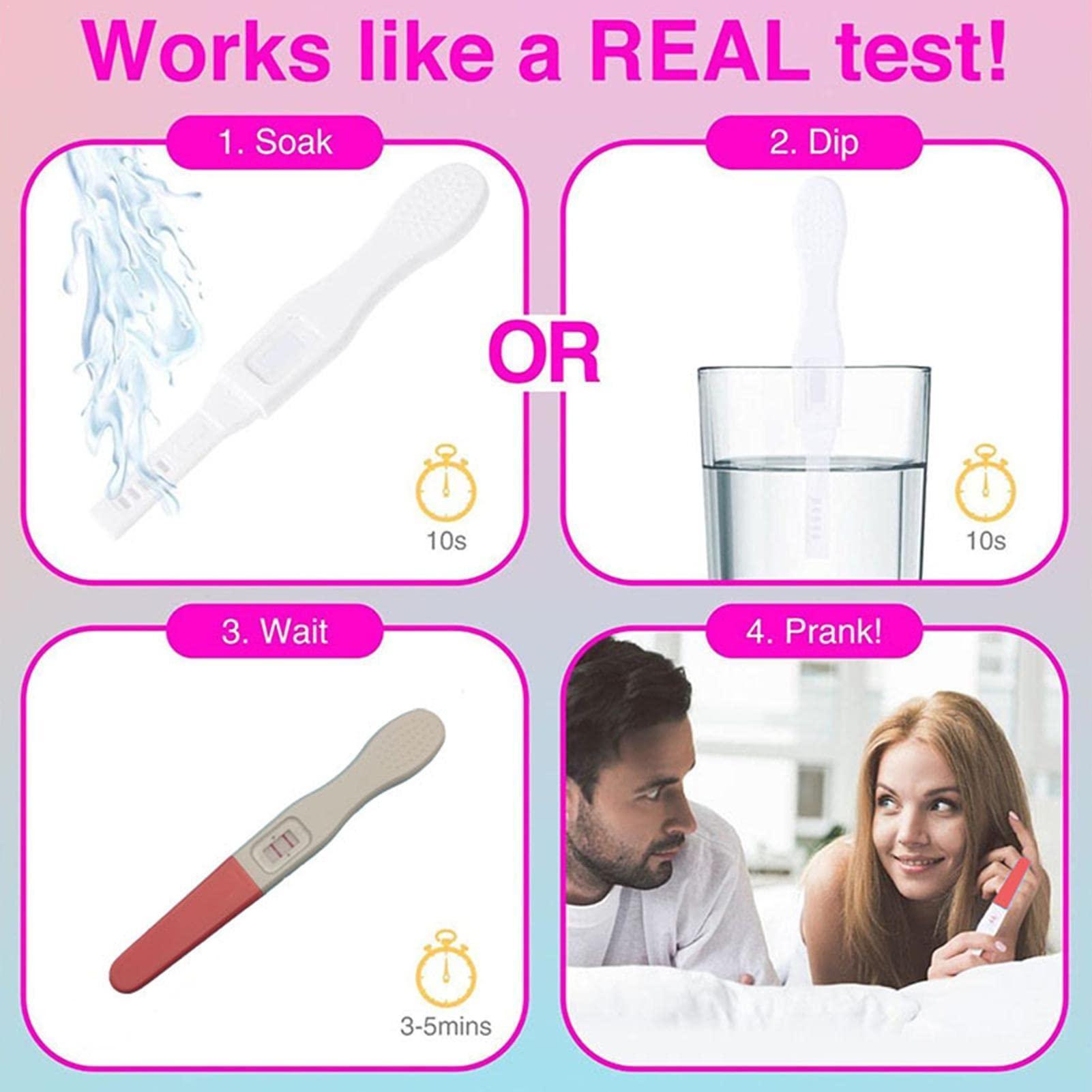 szaluyk Prank Pregnancy Test | Fake Pregnancy Test Positive | 2pcs False Positive Pregnancy Solution | False Pregnancy Test Turns Positive for April Fool's Day, Prank Pregnancy,