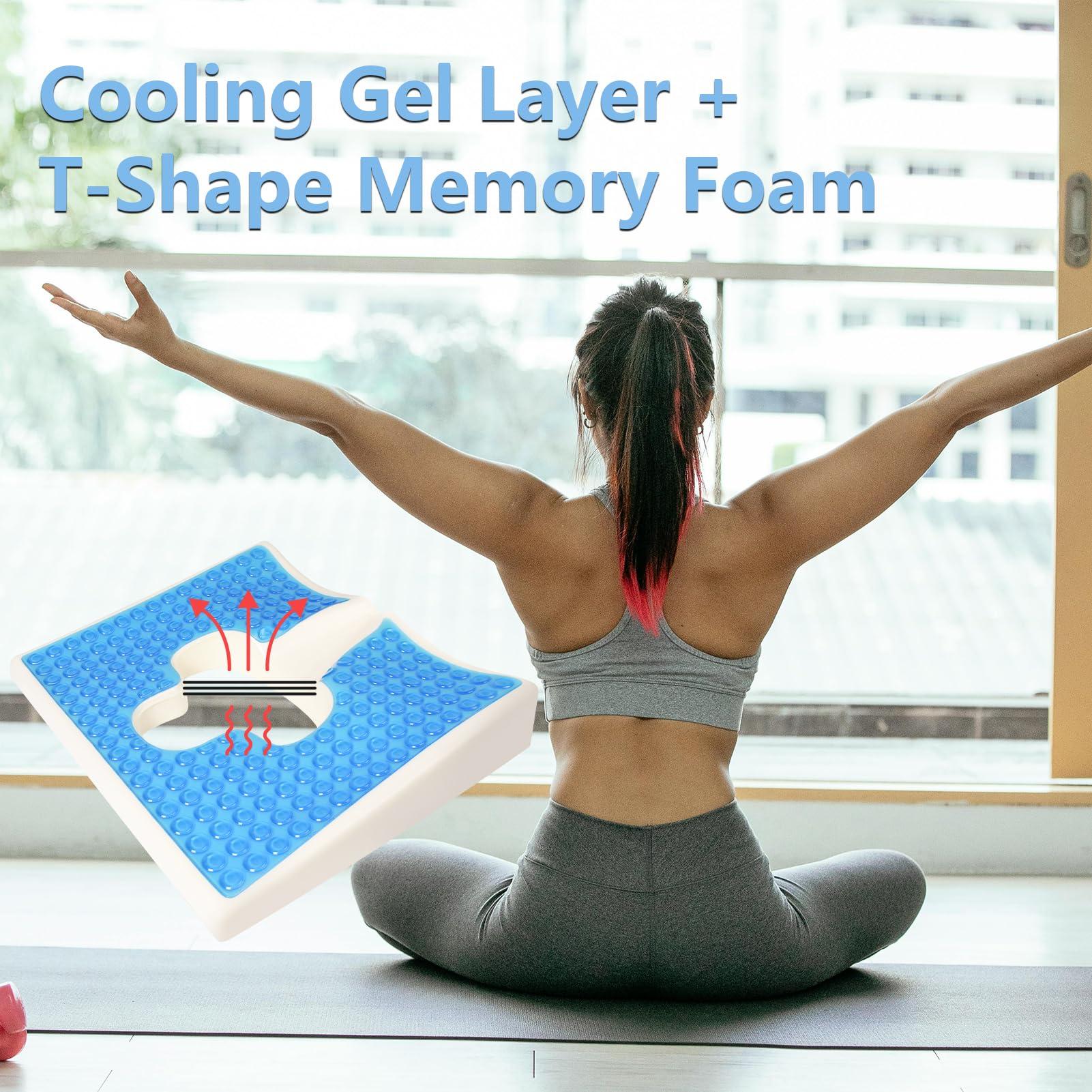 Pumwoy Pumwoy Anti Bedsore Cushion, Bed Sore Cushions for Butt, Hemorrhoid Cushion, Gel Seat Cushion Coccyx Cushion for Bedridden Patient, Tailbone Pain Relief Cushions