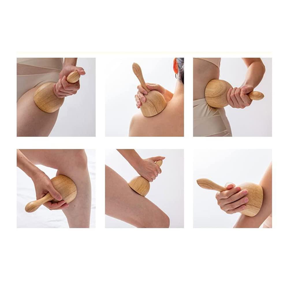 Yumin YUMIN Wood Cupping Therapy Massage Tools Cup,Lymphatic Drainage Massager Tools for Wood Therapy Body Anti-Cellulite Cup