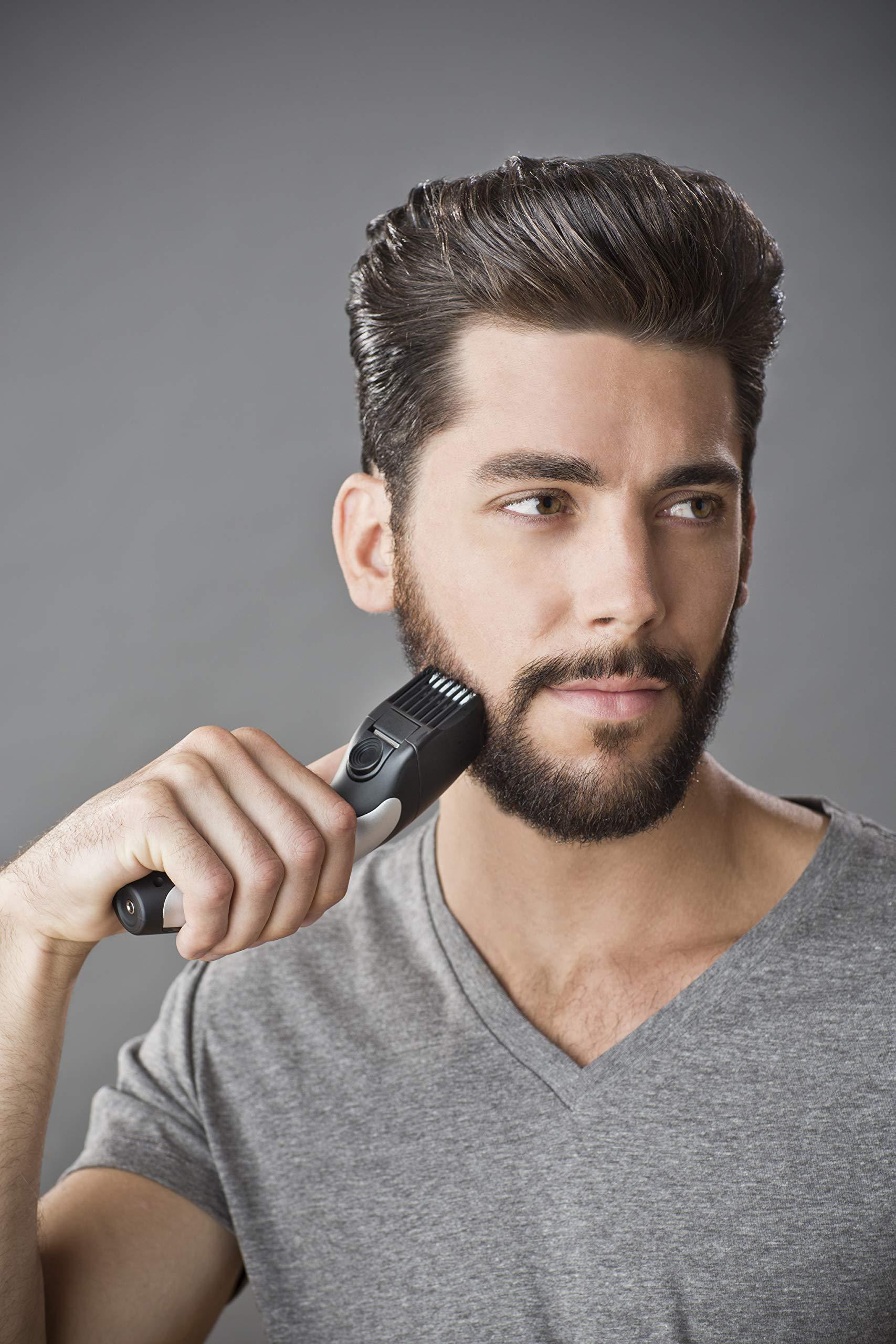 Remington Remington Barba Beard Trimmer (Advanced Ceramic Blades, Pop-up Detail Trimmer, Adjustable Zoom Wheel, 9 Length Settings, Comb Attachment, Cord or Cordless, 40-Minute Runtime) MB320C