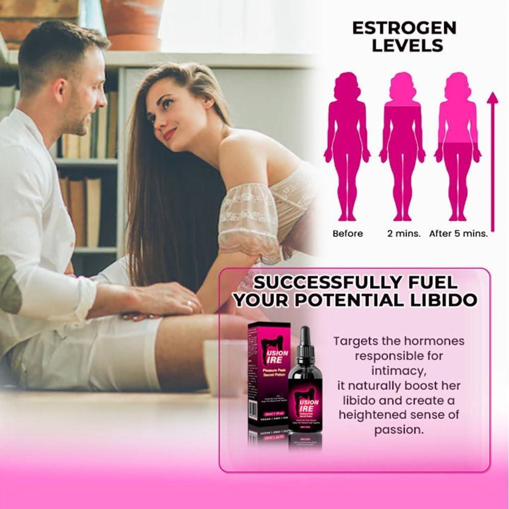 Niblido FusionFire Pleasure Peak Secret Potion - Secret Happy Drops, DesireFusion Passion Elixir,Pleasurepeak Oral Drops, Enhancing Sensitivity & Pleasure,Happy Hormones Drops for Women (1PC)