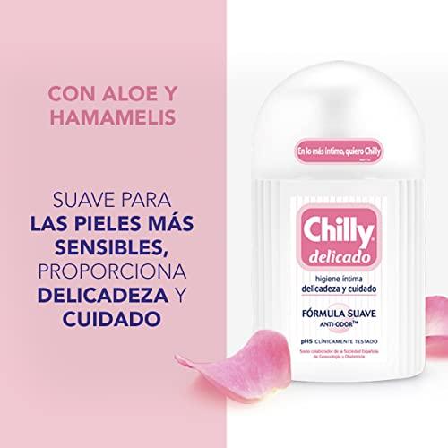 Chilly Chilly Delicado Gel Intimo Set contains Gel Intimate Hygiene and Intimate Wipes, 250 ml