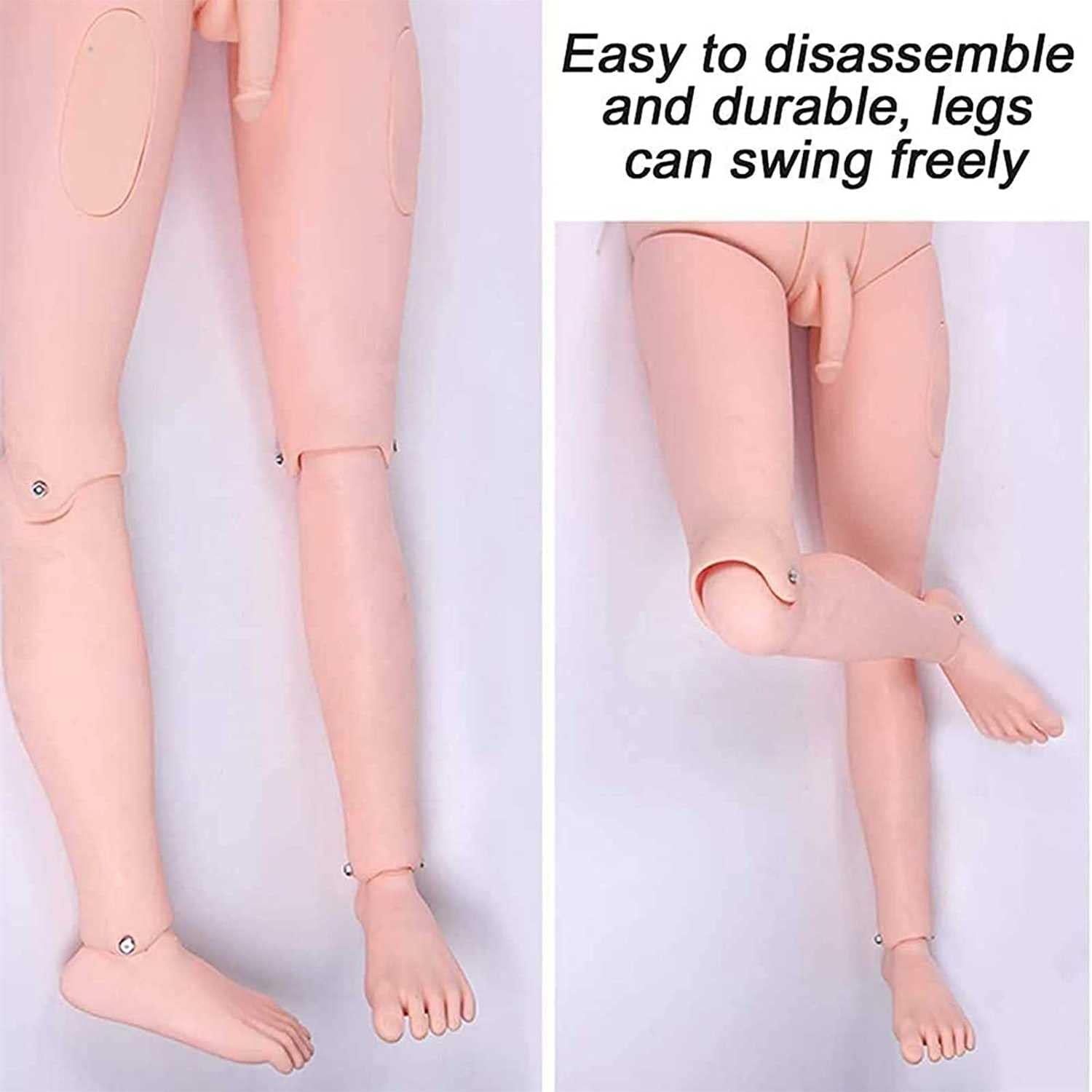 FOVIGUO FOVIGUO Geriatric Patient Care Manikin, Patient Care Manikin with Arm Blood Pressure Measurement for Nursing Medical Training Teaching Medical Supplies