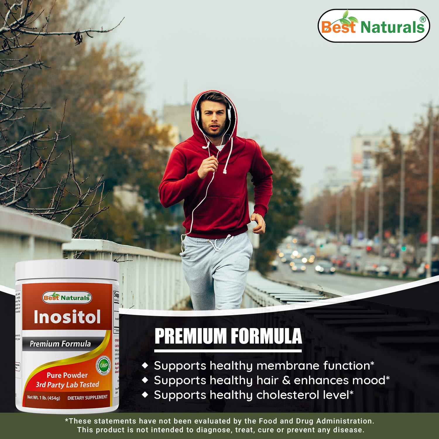 Best Naturals Best Naturals Inositol Pure Powder, 1 Pound (1 LB (Pack of 3))