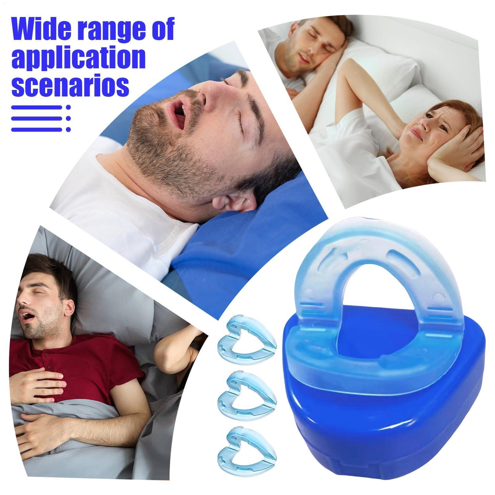 FreshCart Basics Honex Anti Snoring Mouthpiece, 4pc Relieve Snoring Mouthpiece, Sleep Apneas Mouth Guard, Reusable Quiet Anti Snore Device, Anti Snore Solution for Quieter Sleep