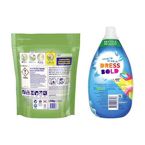 Persil Persil Bio Washing Detergent Capsules and Comfort Intense Fresh Sky Fabric Conditioner 3 month supply Perfect Clean Laundry Bundle 50 Washes