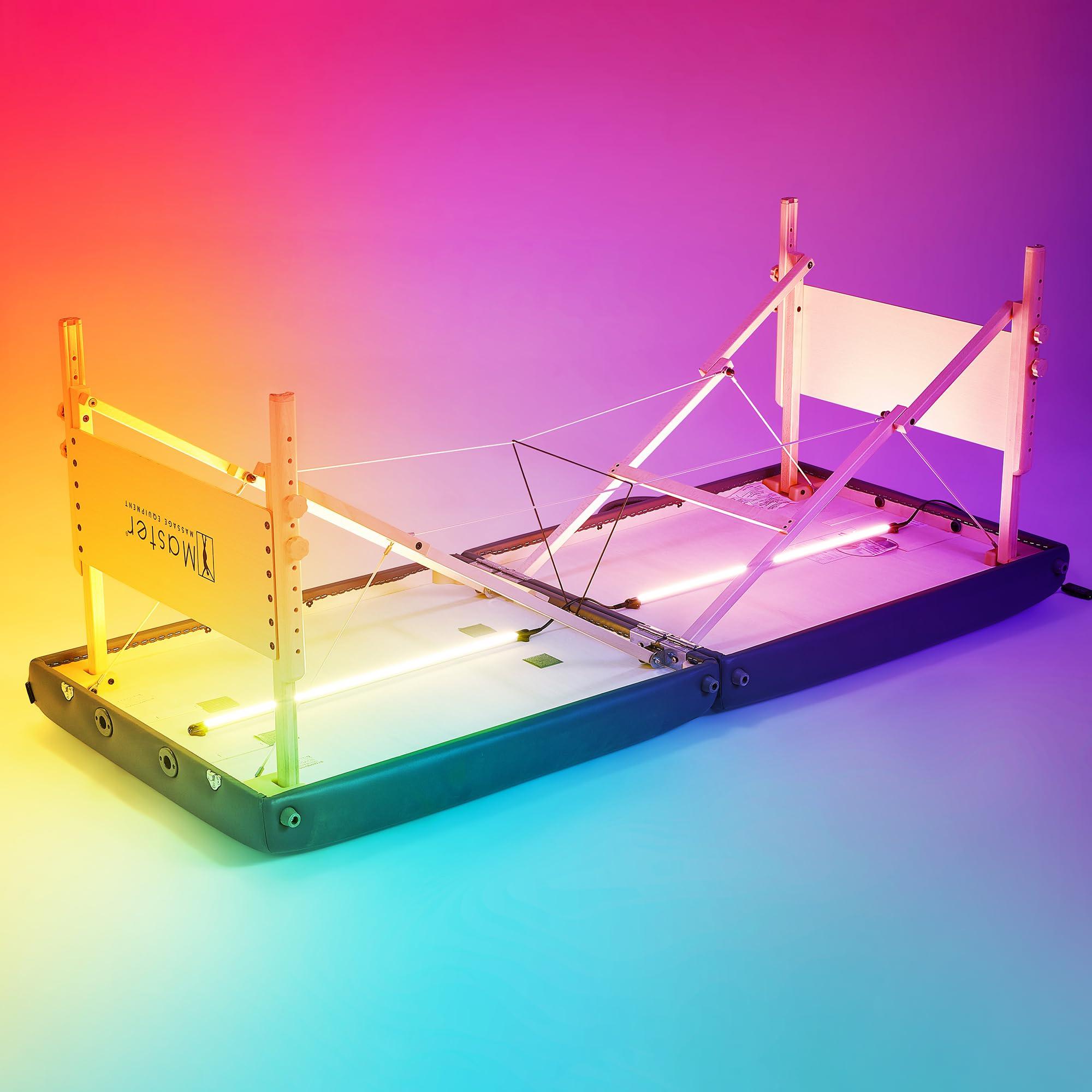 Master Massage Master Massage Aurora RGB Ambient Lighting System for Massage Tables Atmosphere Light, Multiple Colors LED Strips Create Relaxing Environment for Spa Salon Bed, Beauty Couch Easy Install