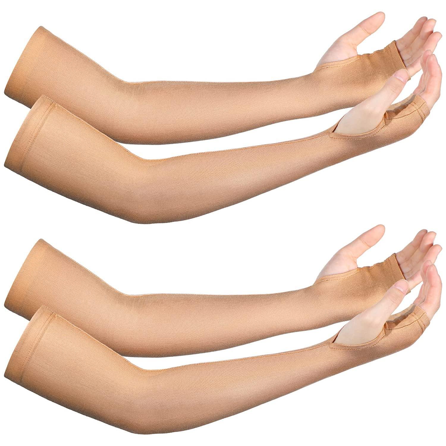 Grafanty Grafanty Elderly Skin Protection Sleeves Arm Protectors for Thin and Bruising Compression Washable Men Women Bruise Protective Arm Sleeve for Thin Skin Elderly Women Prevent Products 2Pair