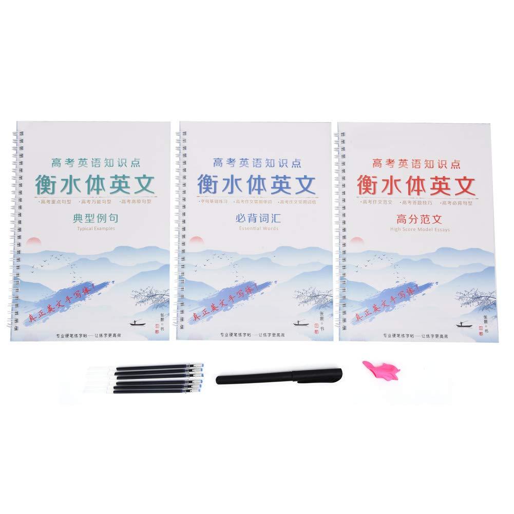 Tixiyu English Hengshui Style Calligraphy Copybook Reusable Groove for Children Students