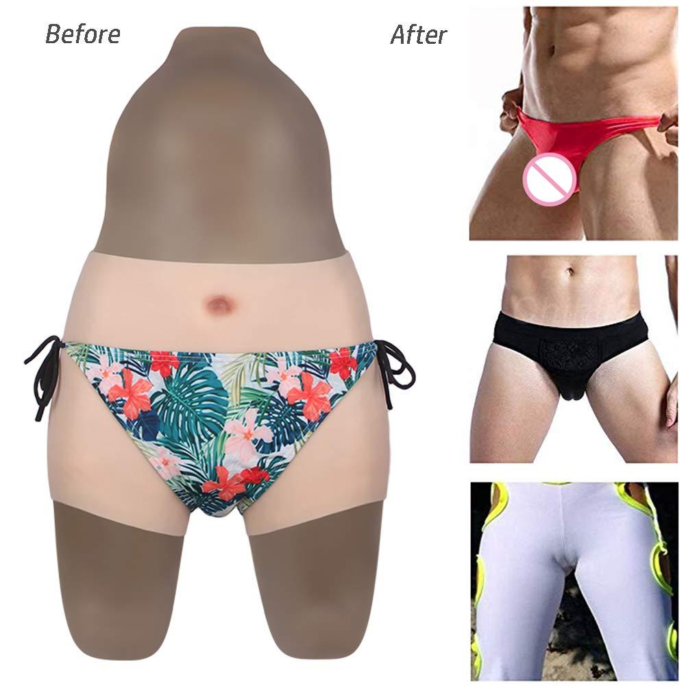 Tex-Eorey Tex-Eorey Silicone Transgender Panty - Realistic Underwear Hip Up Crossdresser for Crossdressing Drag Queen Cosplay Shemale Transgender,Flesh,85
