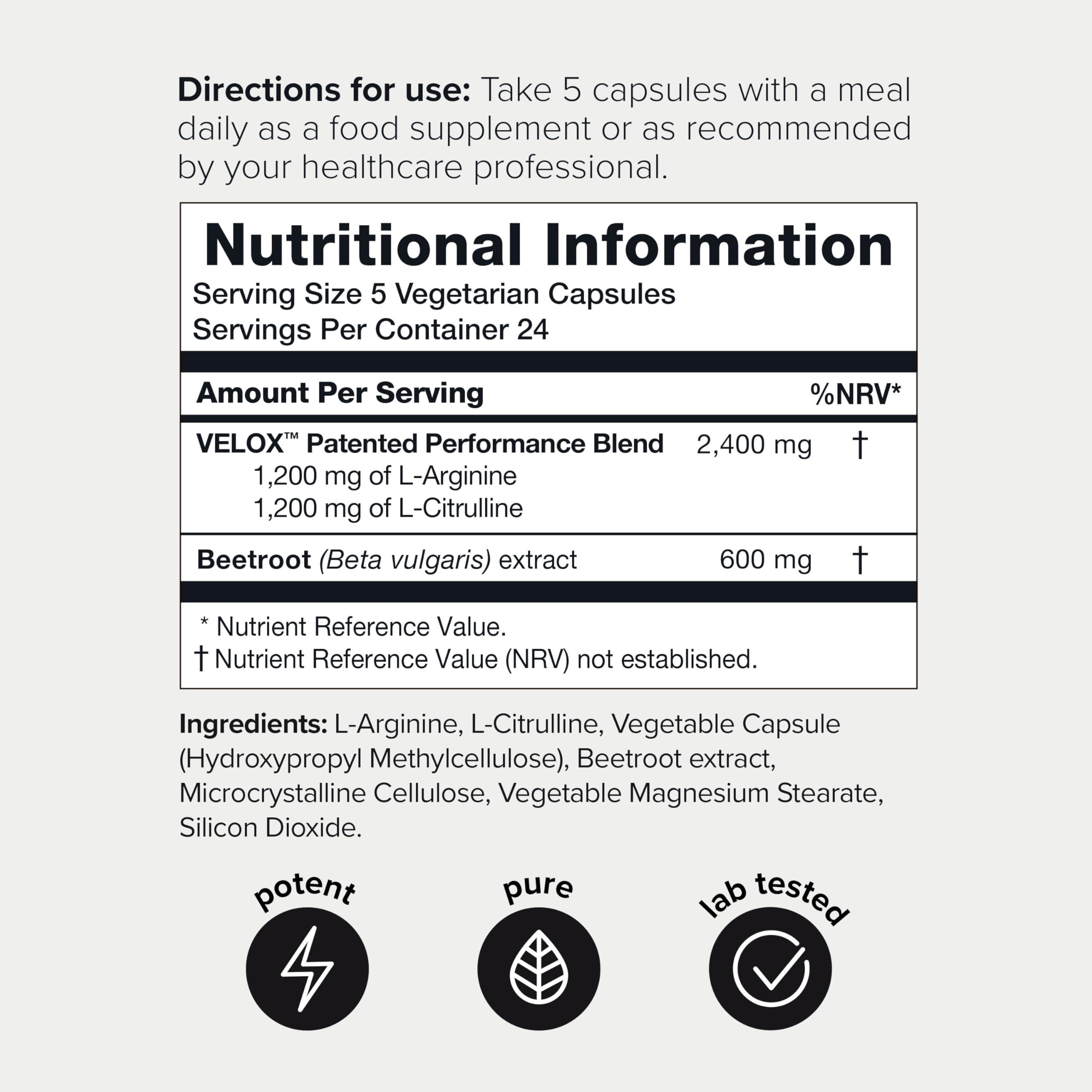 Toniiq 3,000mg Nitric Oxide Supplement - 99% Purified L-Arginine and L-Citrulline - Beet Root - Clinically Proven Velox Blend - Nitric Oxide Booster for Men - 120 Capsules - Toniiq