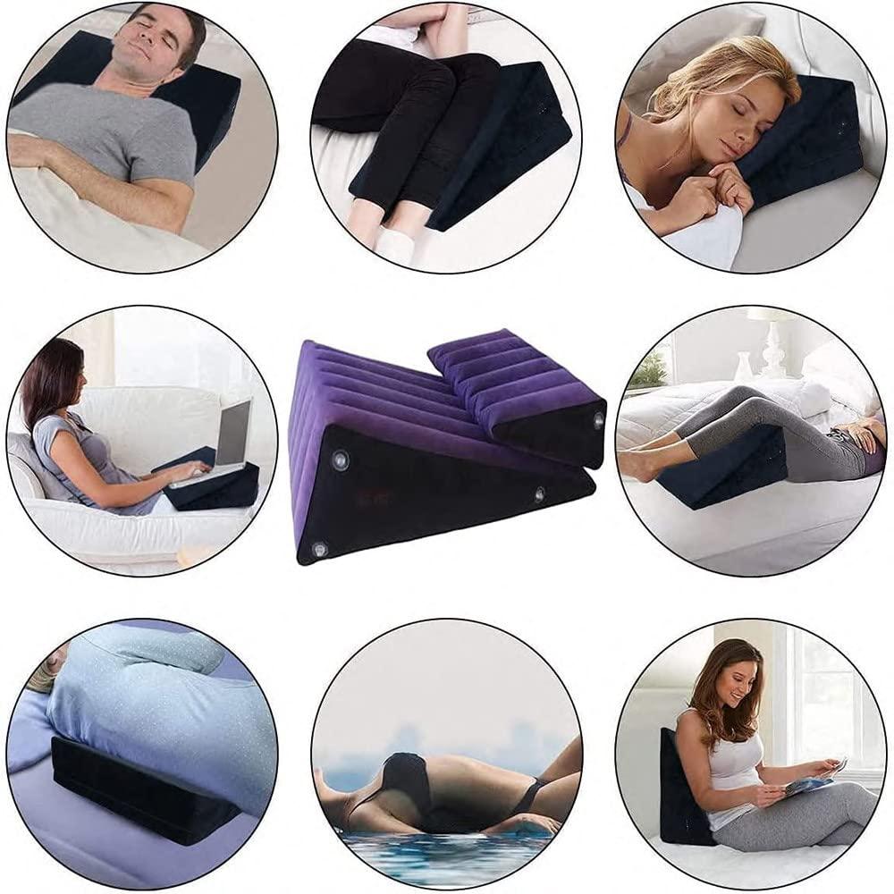 FreshCart Basics Sex Cushion Set 2Pcs Sex Aid Ramp Inflatable Magic Sofa Combination Triangle Pillow Supportive Wedge Posture Versatile Cushion Toys Body Support Pad for Couples