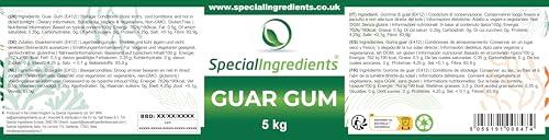 SPECIAL INGREDIENTS Guar Gum Powder 5kg Premium Quality Non-GMO, Gluten Free Recyclable Container