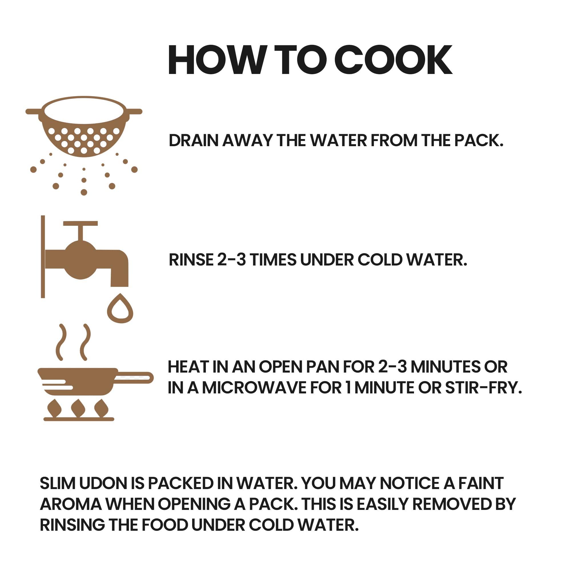 Keto Chef Keto Chef Thick Instant Udon Noodles - Konjac Vegan Noodle, Zero Fat, Sugar & Carb, Shirataki, Made from Free-from Flour, Healthy Low Calorie Food, Ready to Eat | Pack of 12 (270g)