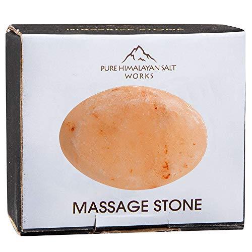 Pure Himalayan Salt Works Pure Himalayan Salt Works Flat Oval Massage Stone, Pink Crystal Hand-Carved Stone for Massage Therapy, Deodorant and Salt and Sugar Scrubs (Pack of 6)