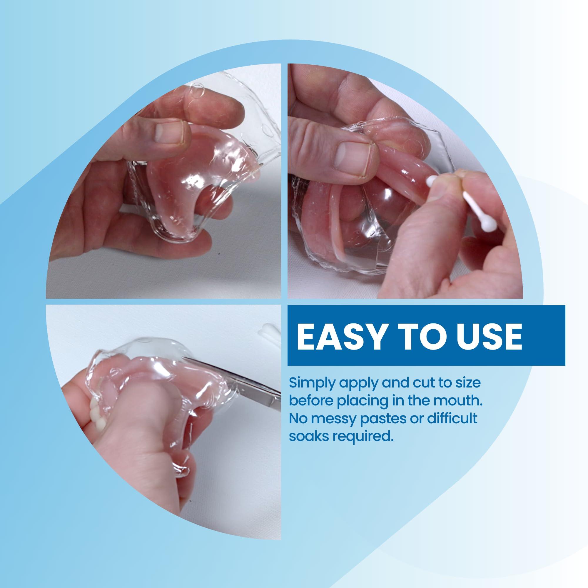 Denturecare Clear Comfort Denture Liner - Secure Fit - No Hassles Application - Long-Lasting Denture Adhesives - Easy to Maintain Cushion Comfort Denture Liner