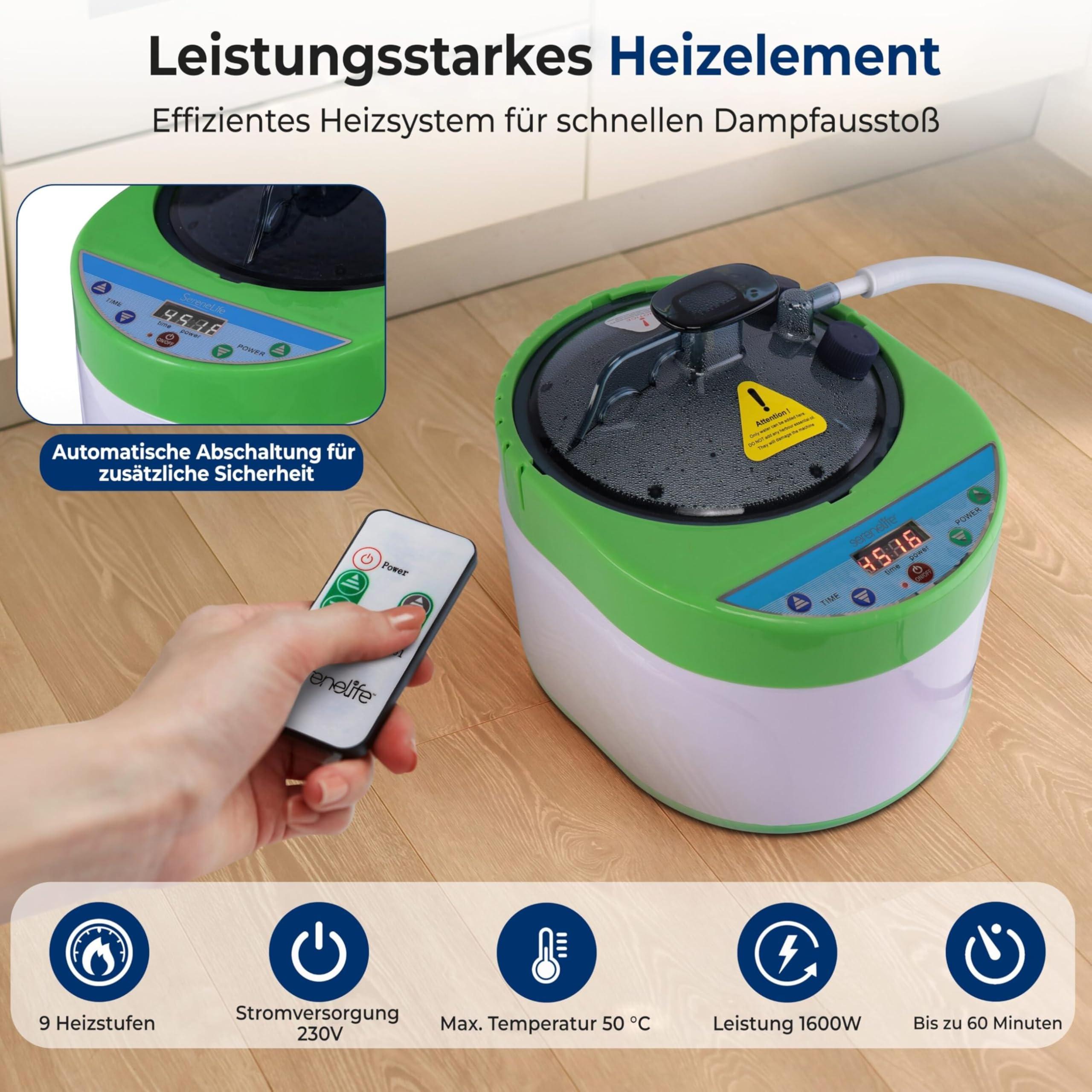 SereneLife SereneLife Portable Sauna, Full Size Infrared Home Spa, indoor sauna tent, steam room, home sauna tent, steam sauna tent, One Person Sauna box for home, with Free Heating Foot Pad and Portable Chair