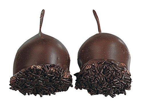 Duva, packed by The Chocolate Shop Cerisettes Whole Cherry in Brandy Covered in Dark Chocolate 12-13 Chocolates 200g