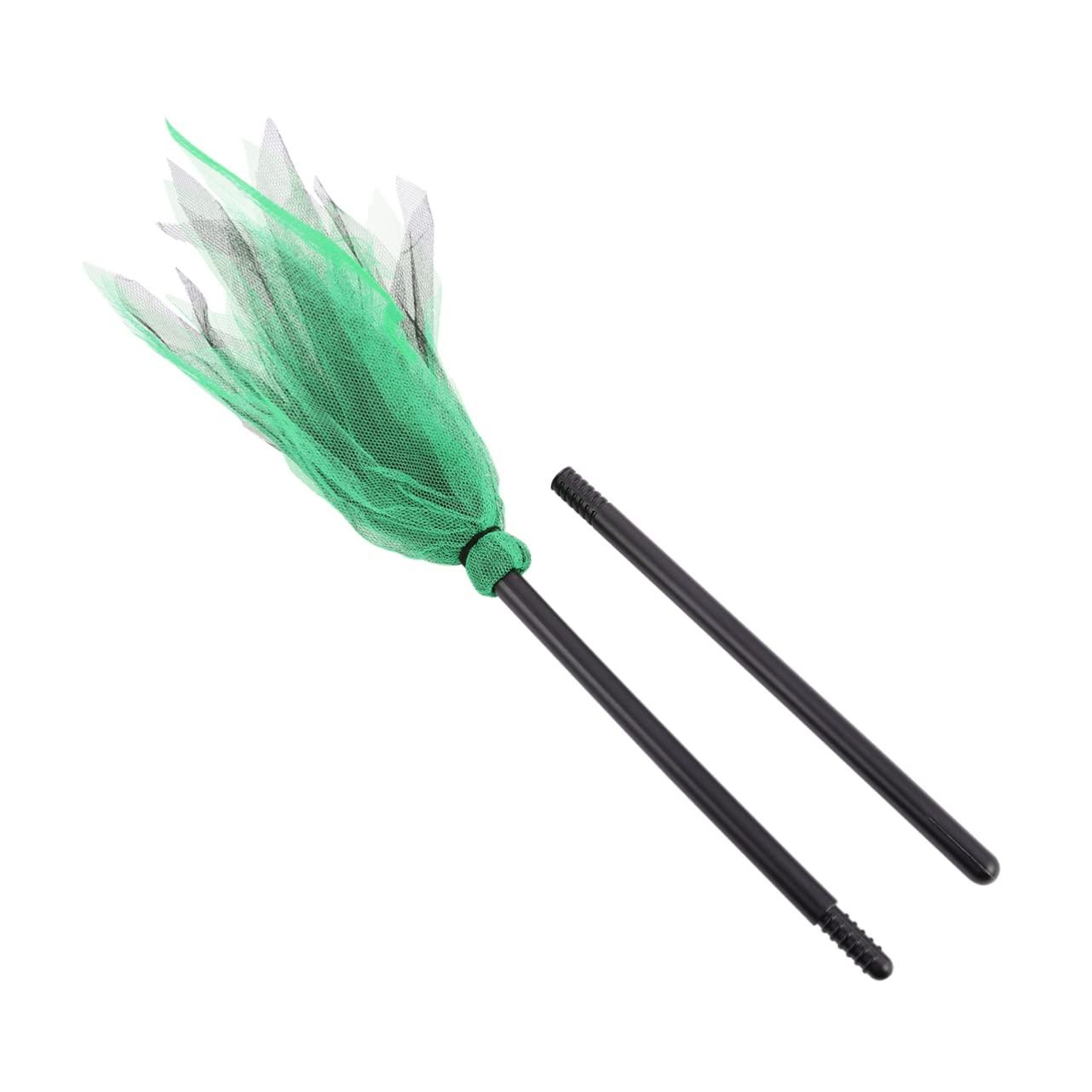Beavorty Beavorty 2pcs Halloween Broom Halloween Party Props Kids Toys Mesh Broom Witch Broom Kids Witches Brooms Wicked Witch Costume Accessories Broom Stick Outfits Plastic Make up Child Supplies