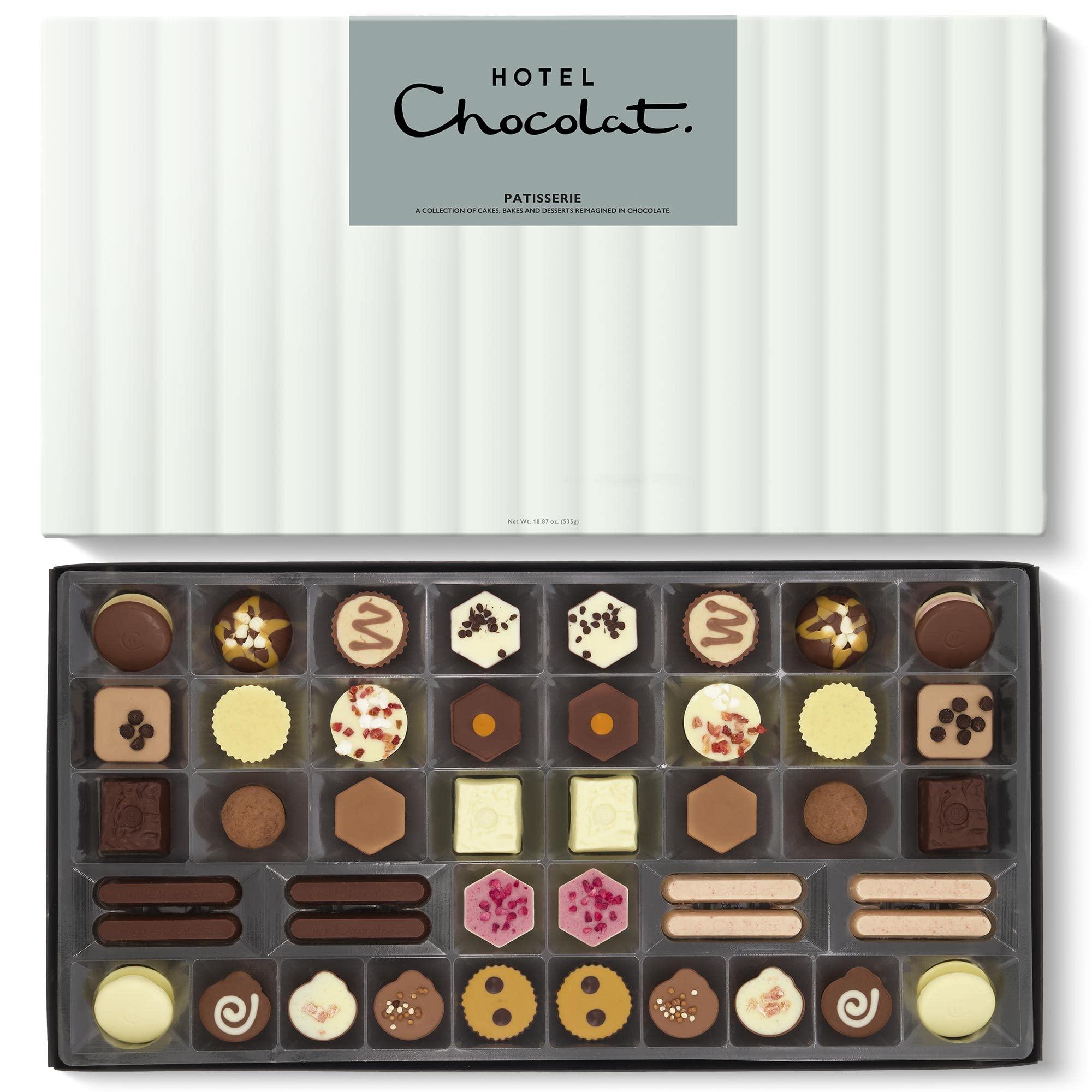 Hotel Chocolat Hotel Chocolat Patisserie Luxe Box - 44 Dessert-Inspired Chocolates, 535g - Chocolate Gifts For Birthday, Thank You, Congratulations, Anniversary - Gifts For Her And Him