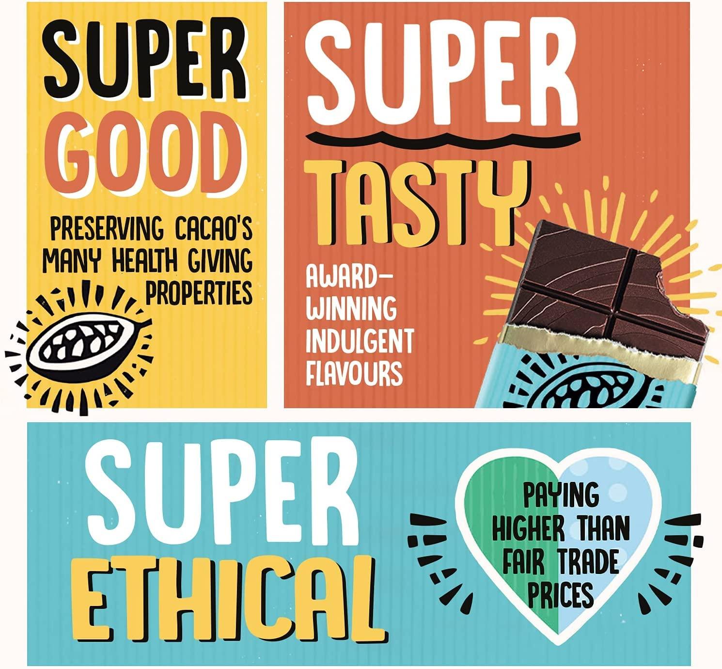 OMBAR Vegan Chocolate Bar - Ombar 72% Dark Chocolate (35g x 10 bars) - Organic Fair Trade Chocolate - Dairy and Gluten Free - Raw Cacao