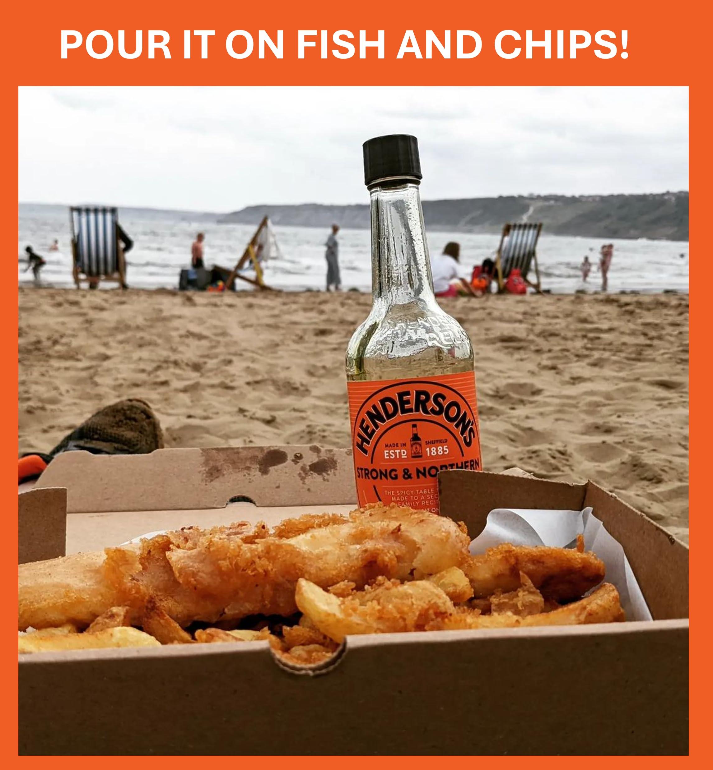 Henderson's Relish Henderson's Relish. An alternative to Worcestershire Sauce. Gluten Free Sauce. Plant Based Ingredients. Suitable for Vegans. 4.55 Litre with FREE PUMP DISPENSER