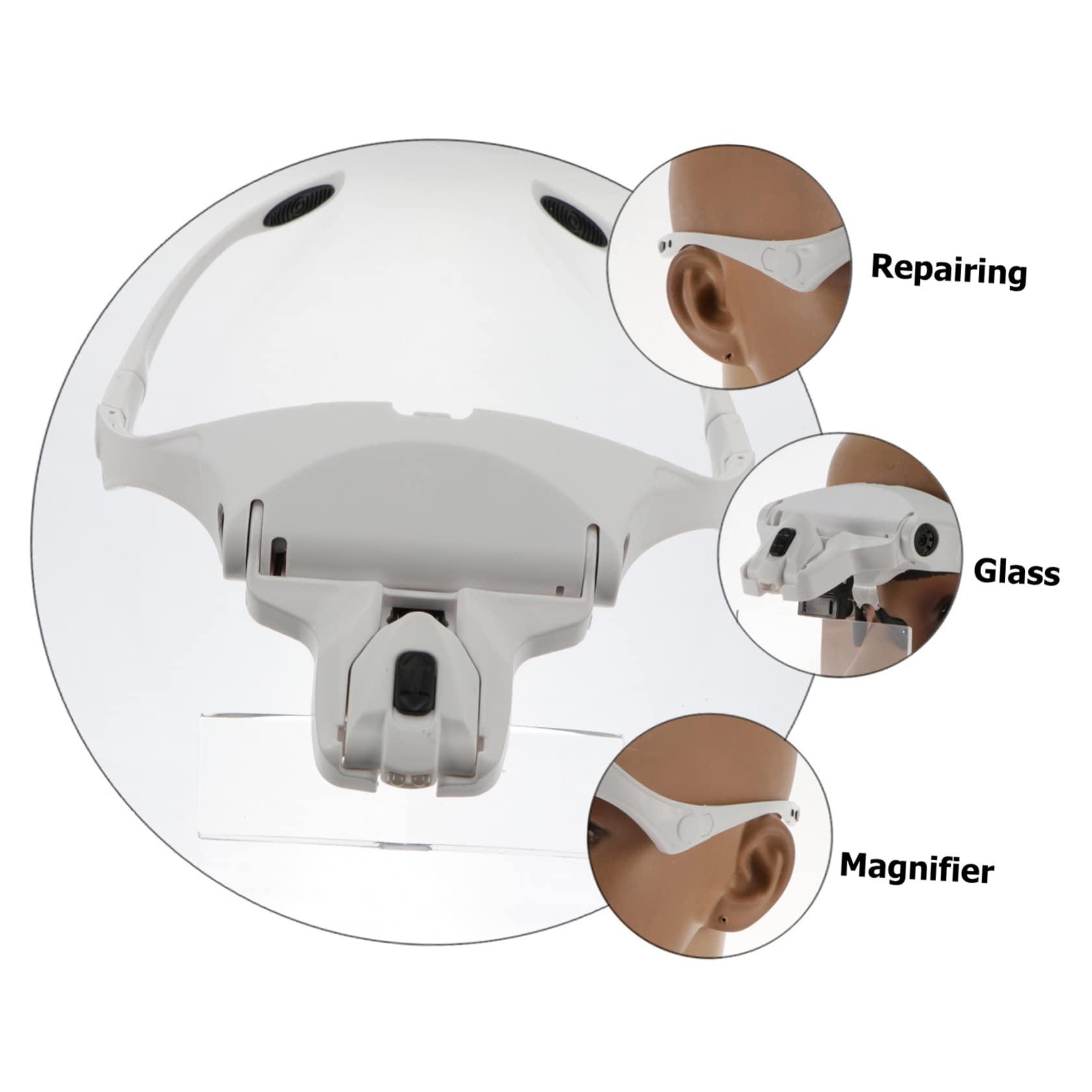minkissy minkissy Led Magnifying Es Headlights Head Mount Magnifier for Reading Multifunctional Magnifying Glass for Engineers