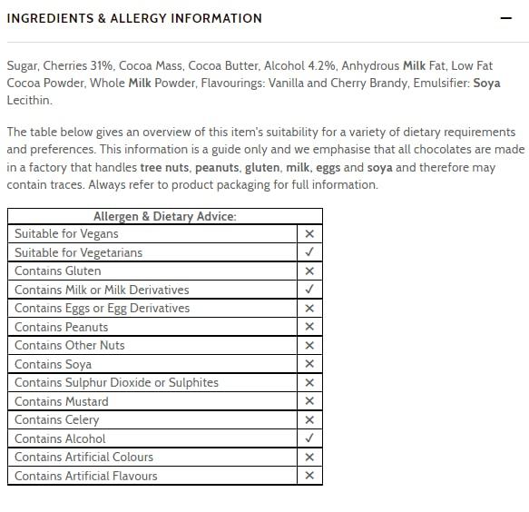 Duva, packed by The Chocolate Shop Cerisettes Whole Cherry in Brandy Covered in Dark Chocolate 12-13 Chocolates 200g