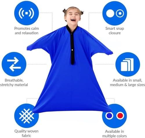 KHSANIG KHSANIG Dynamic Movement Sensory Sock Body Sock, For Autistic & Sensory Processing Disorders, Updated Version (Color : Grau, Size : M)