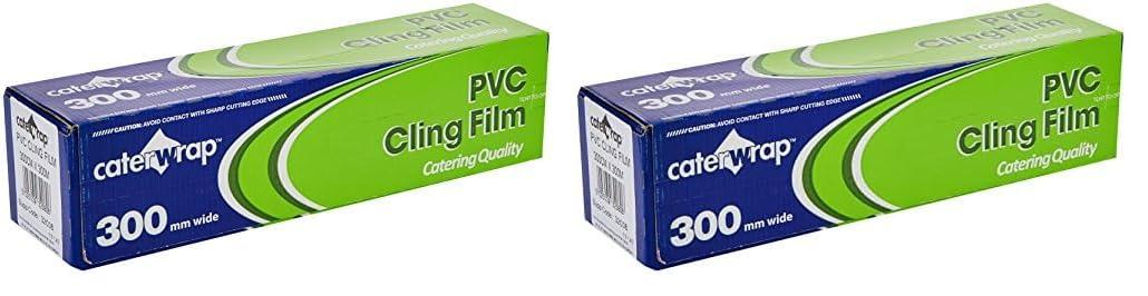 Caterwrap Caterwrap Cling Film 300 mm x 300 m Cutter Box (Pack of 2)