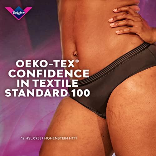 Bodyform Bodyform Washable Period Pants - For Up to 12 hours of Protection - Menstrual Underwear for Moderate Flow, Bikini Cut - Pack of 1 - Black, Size S