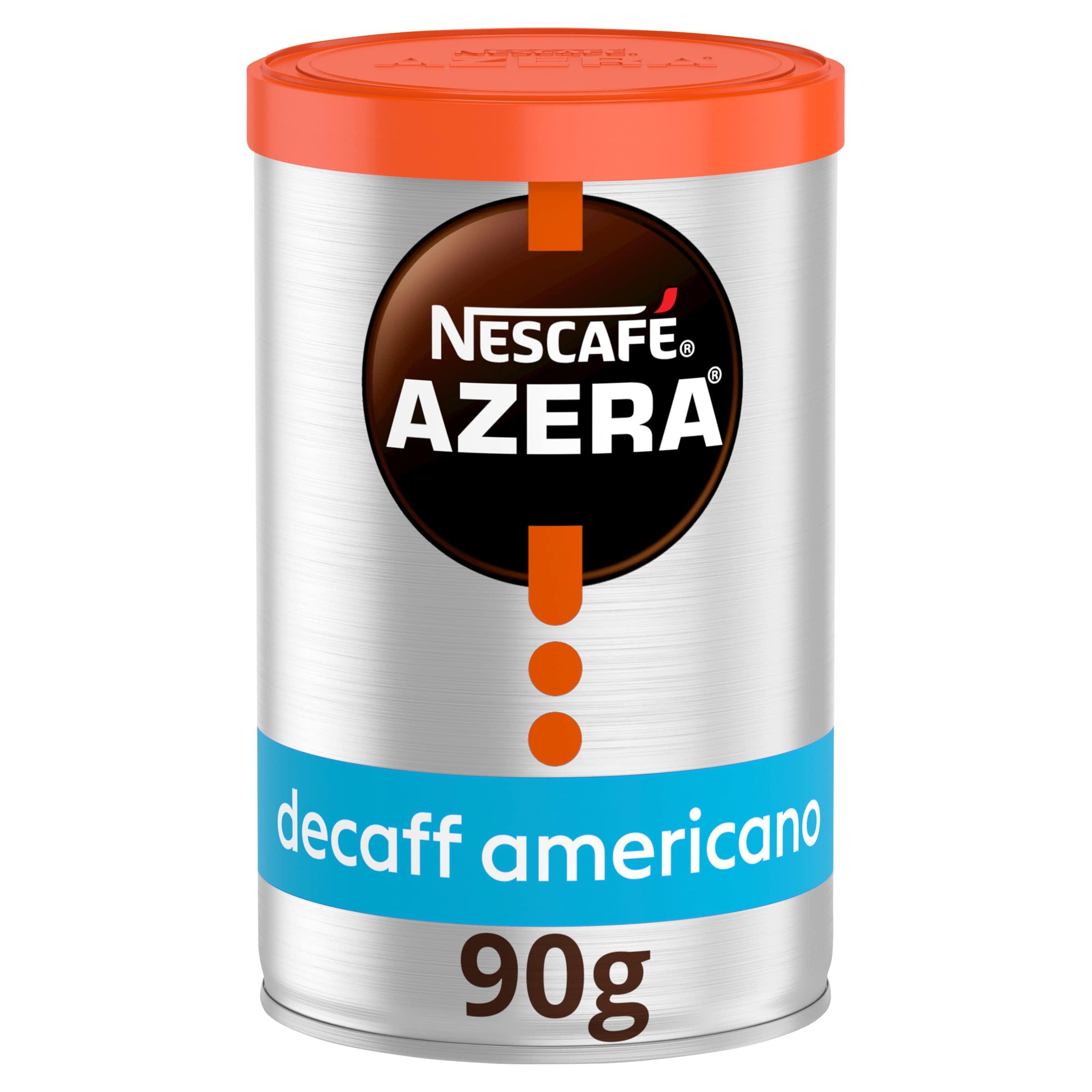 NESCAF Nescafe Azera Americano Instant Coffee 140g (Pack of 6) & Nescafe Azera Americano Decaff Instant Coffee 90g