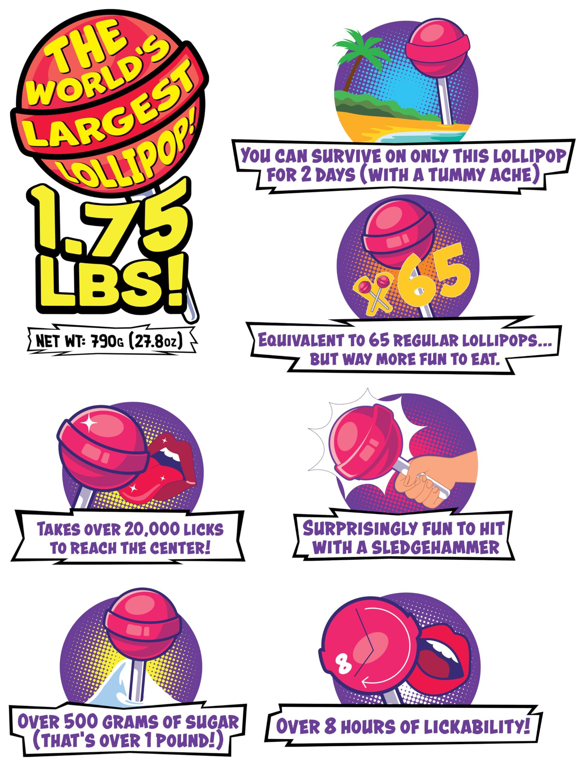 Vat19 Vat19 - The World\'s Largest Lollipop (1.75lbs of Solid Candy!)