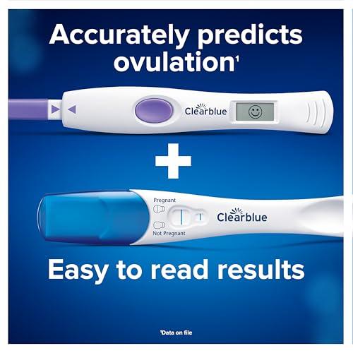Clearblue Clearblue Advanced Digital Ovulation Test and Early Pregnancy Test - Trying for A Baby Kit, Double Your Chances of Getting Pregnant, 30 Digital Ovulation Tests and 3 Ultra Early Pregnancy Tests