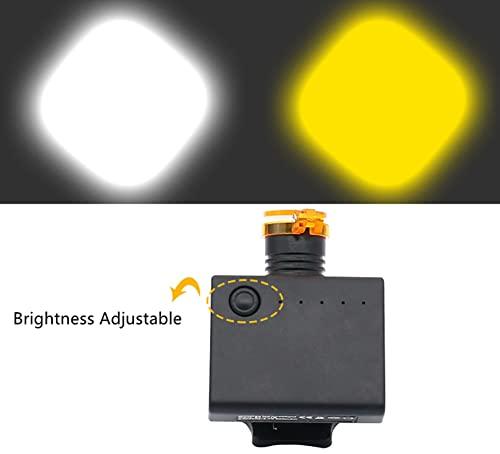 LMEIL Wireless Dental Loupes LED Headlight,3W High Brightness Dentist Binoculars Surgical Headlamp with Glasses Clip Yellow Filter Medical Illuminator