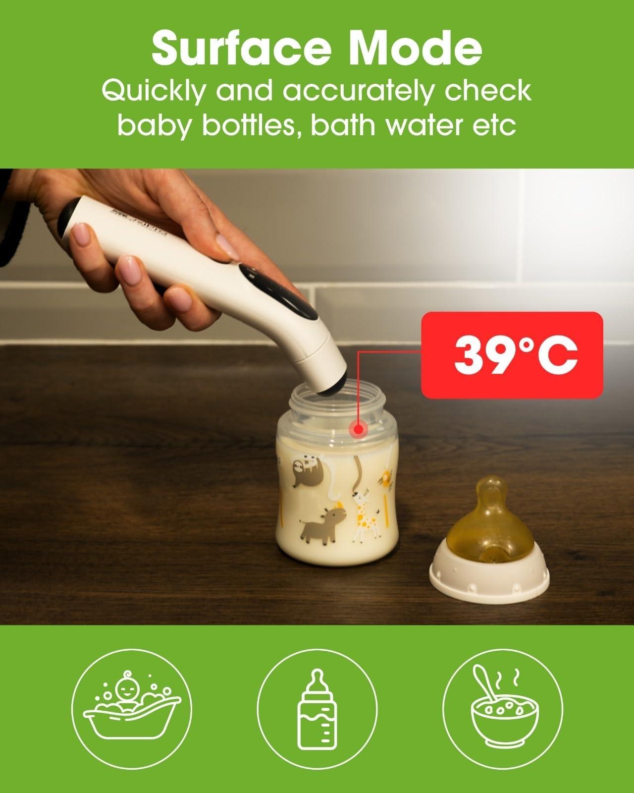 OxiPro OxiPro TH2 Thermometer - NHS Supplier - German Sensor - IF Award Winner - CE Approved - In-Ear, Forehead, Non-Touch & Baby Modes - Infrared Thermometer for Newborn, Baby, Kids, Children & Adults