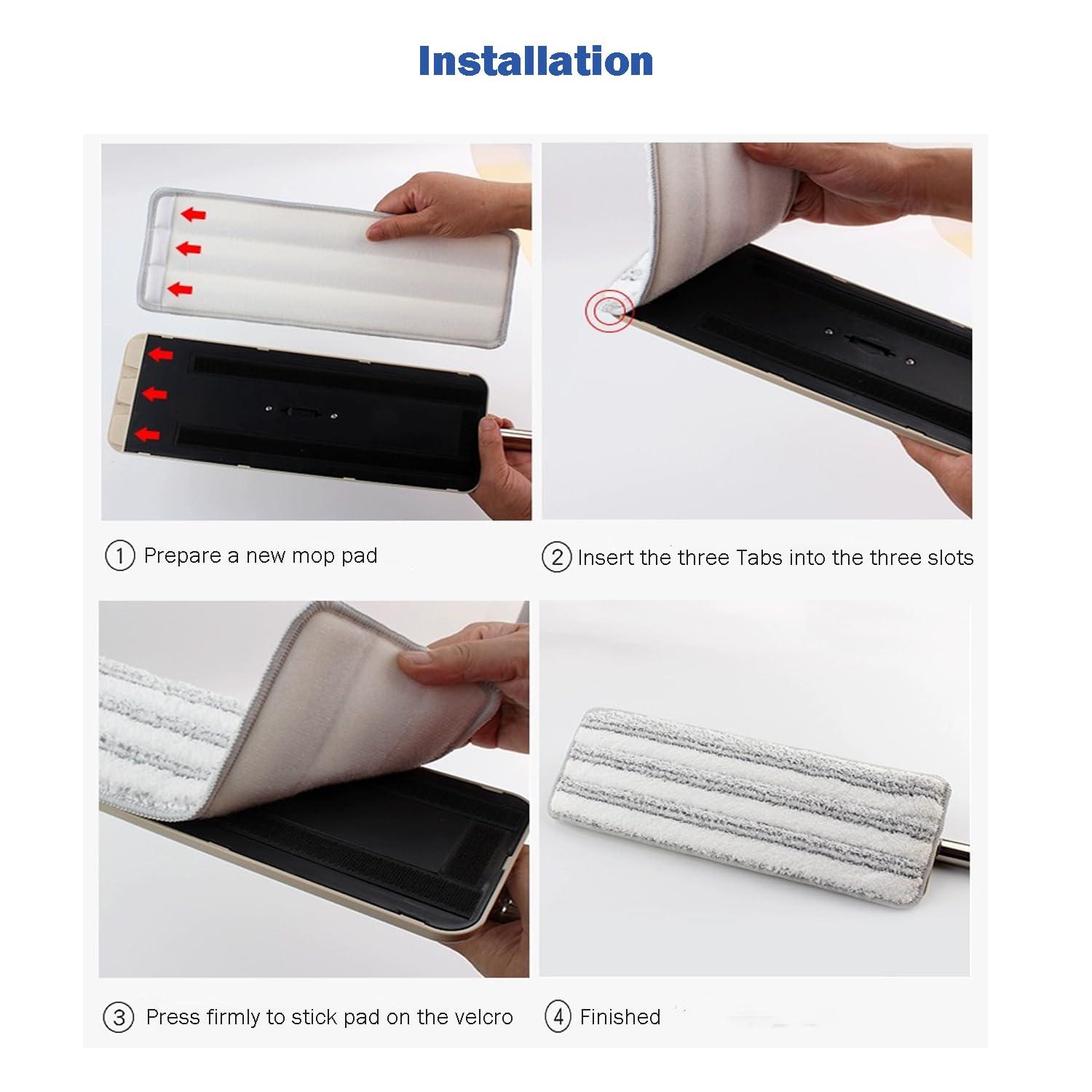 mestrol Replacement Flat Mop Pads, Microfiber Mop Cleaning Pads, Compatible with JOYMOOP, Oshang Flat Mop or Mop Bucket Set, Pack of 5 Refills 13inch