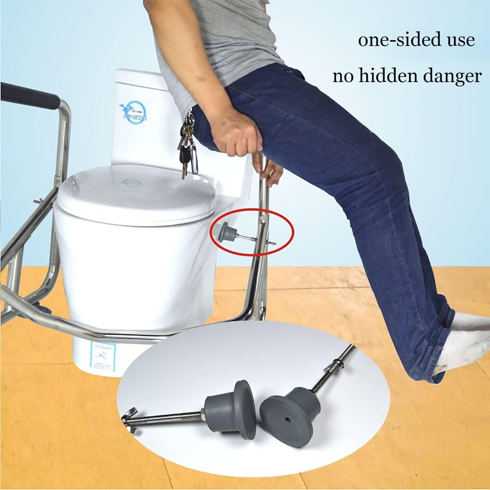 FreshCart Basics Stainless Steel Toilet Safety Frame for Elderly and Disabled Non Slip Bathroom Toilet Surround Aid