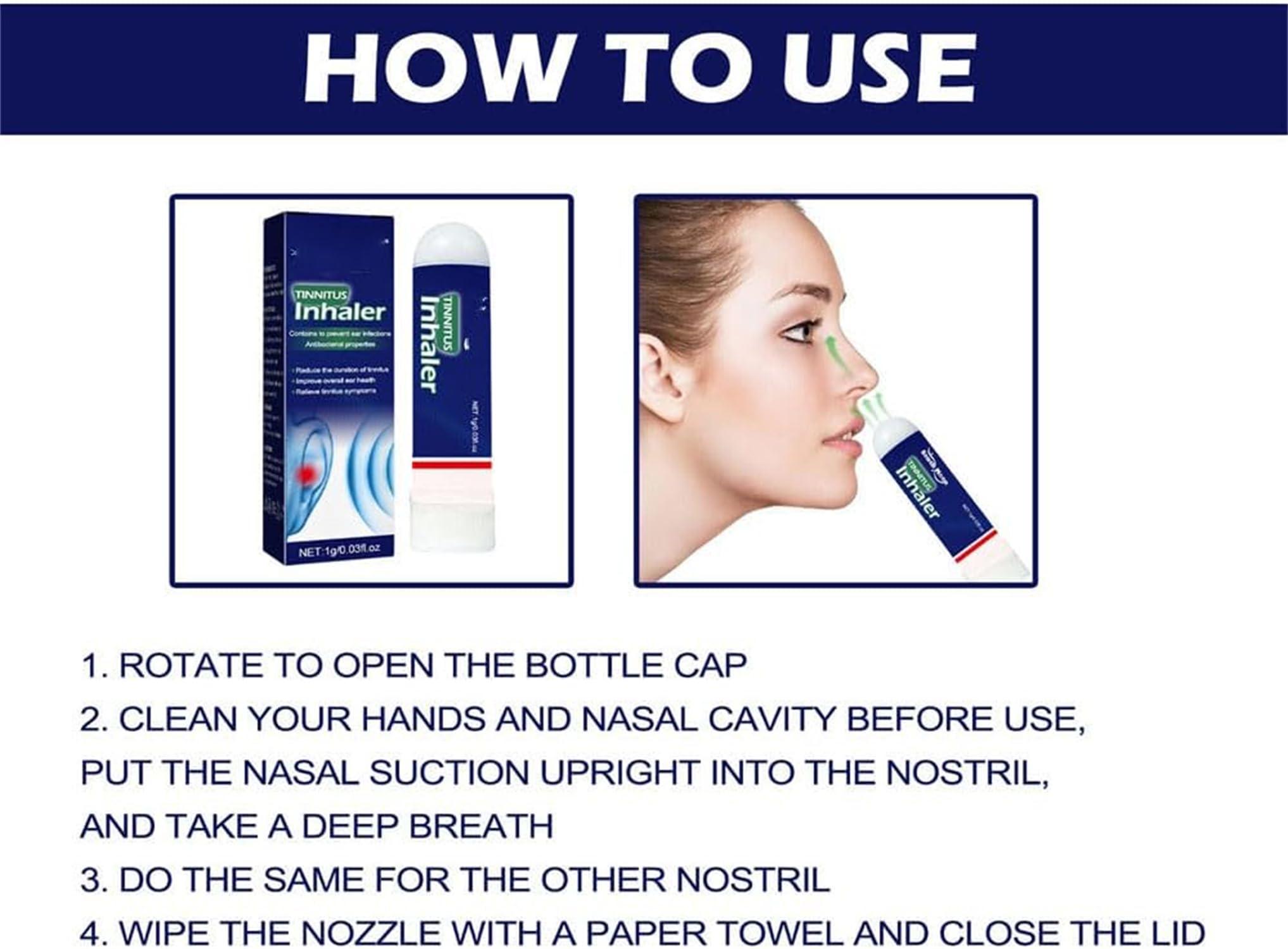 Eeiiey Techsilen for Tinnitus,Echoease Tinnitus Inhaler, Tinnitus Relief for Ringing Ears Device,Ear Ringing Relief,Echo Ease Tinnitus Relief Nasal Inhaler,Tinnitus Inhaler Relief for Ringing Ears (1 Pcs)