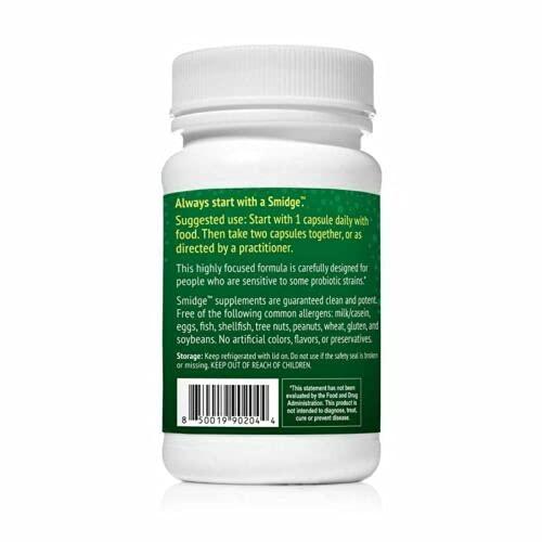Generic Smidge Sensitive Probiotic 60 Capsules | 8-Strain Formula | Potent Probiotic Supplement | No Added Prebiotics | Gluten and Dairy Free