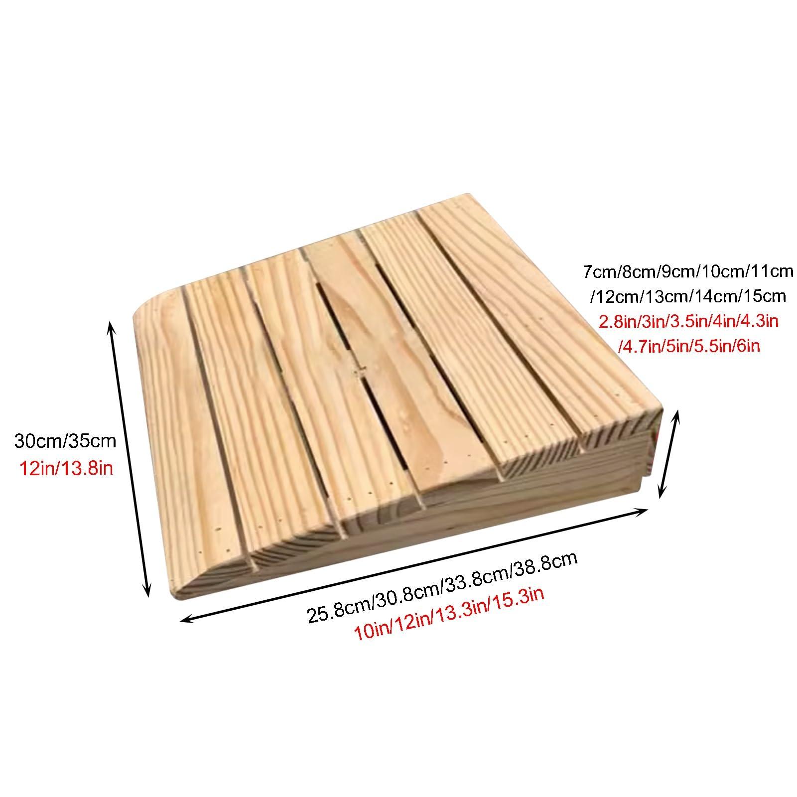 Gtzly Solid Wood Curb Ramps, 7-15 cm Rise Portable Non-Slip Threshold Ramps For Garage, Patio Door Shed, Loading Dock, Driveway Wheelchair Sidewalk (Size : 30x25.8x7cm/12x10x2.8in)