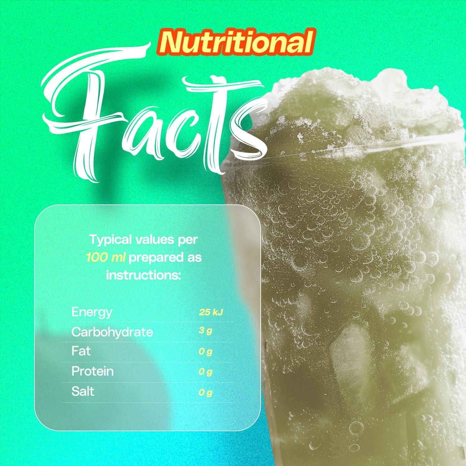 Aromhuset Aromhuset Zero Sugar Lemon & Lime Slush Syrup - 500 ml Flavoured Frozen Slushie Syrups Mix for Ice Drinks Machines, Blender Mix, DIY Cocktails & More