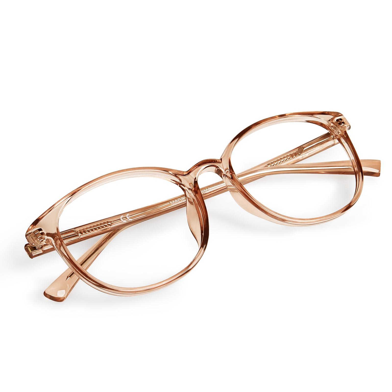 FONHCOO FONHCOO Blue Light Blocking Glasses Women Men Computer Eyeglasses,TR90 Fashion Round Transparent Anti Blue Light Glasses with Anti Eyestrain & UV Glare for Gaming & Reading