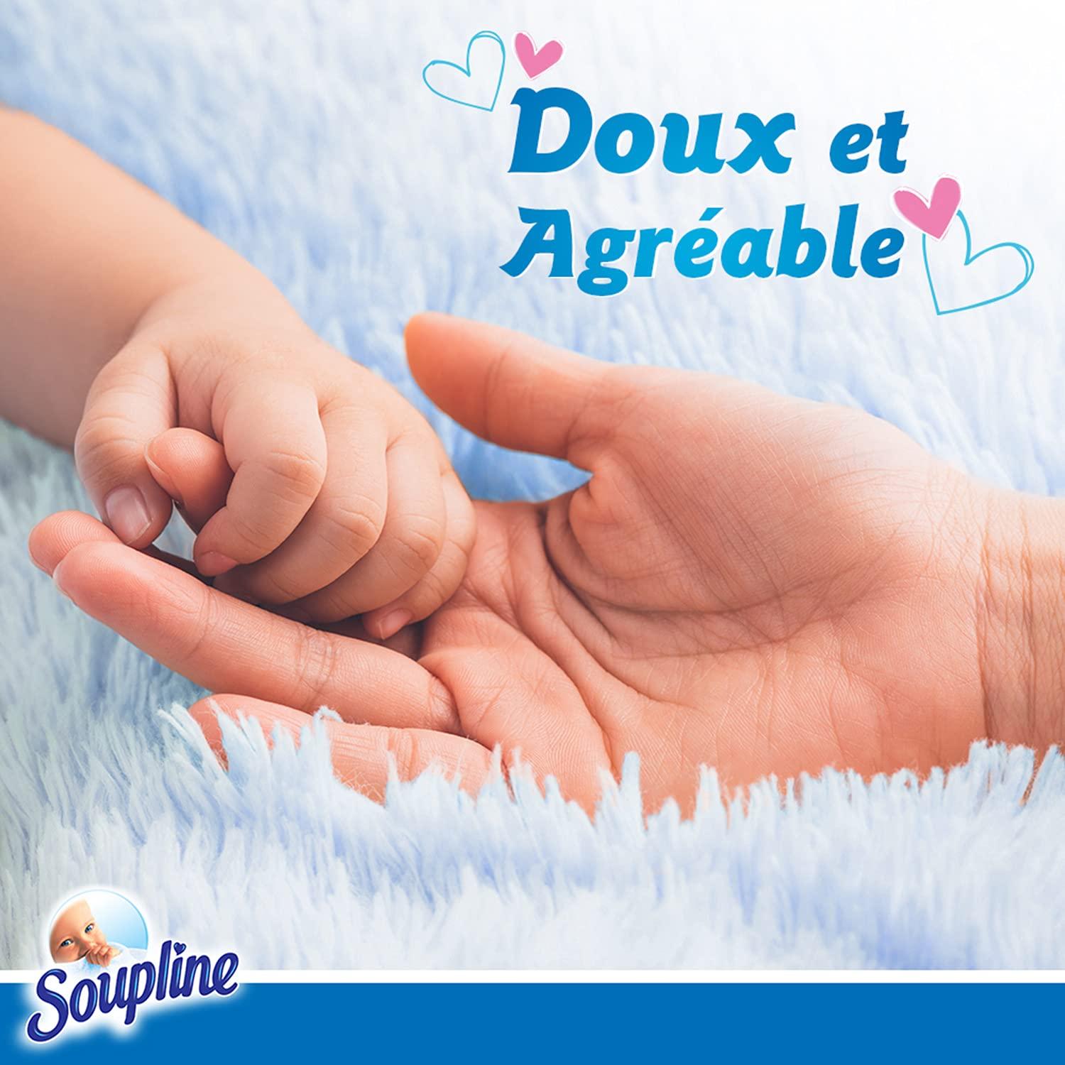 Soupline SOUPLINE - Concentrated Fabric Softener with 56 Washes, 100% Recycled Plastic Bottles 1.3 L Bottle