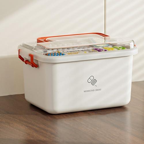 Wisylizv Wisylizv Medicine Storage Box - Large Capacity Multi Layer Medicine Box | Transparent Double-Layer Cases for Medicine | Portable Large Medicine Box