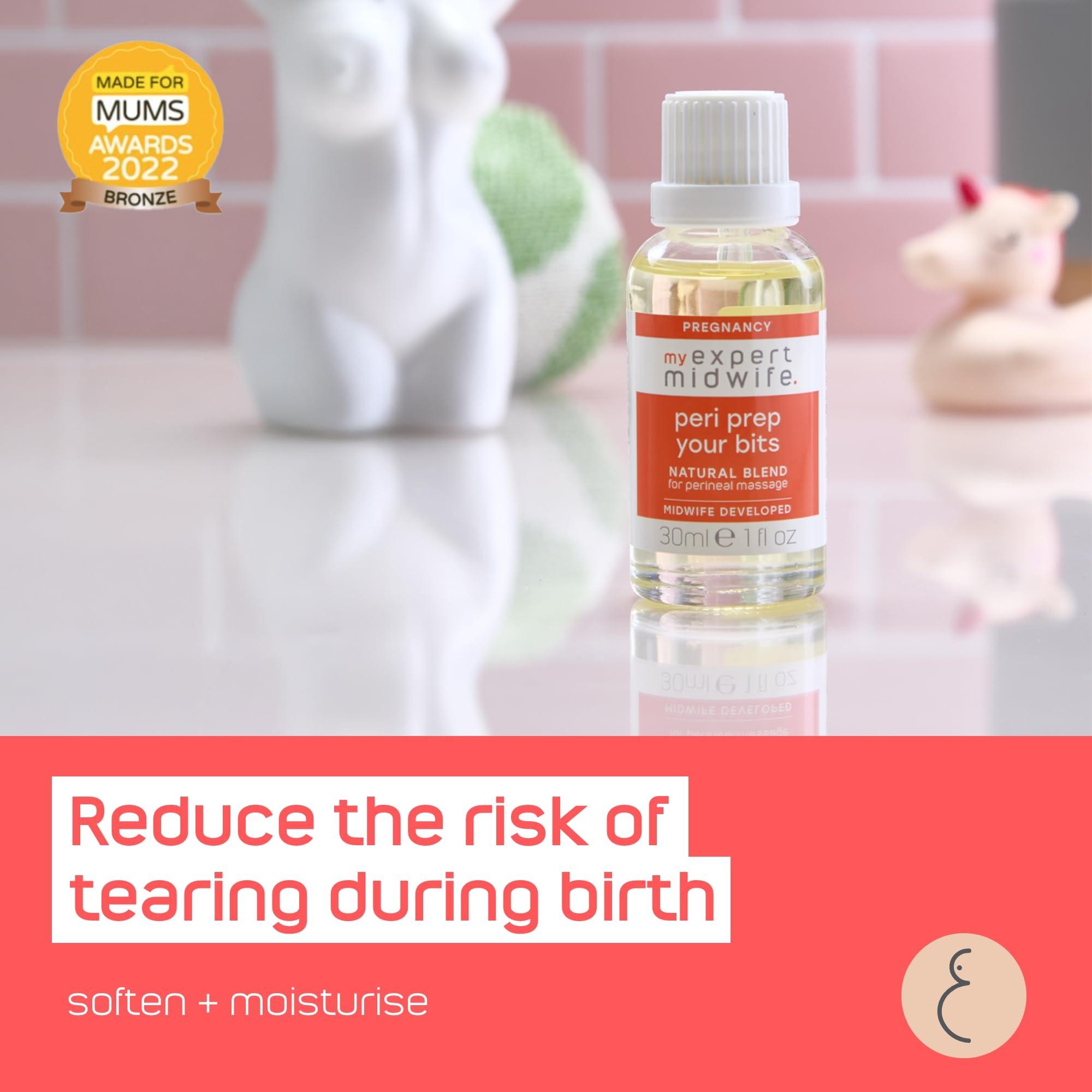 My Expert Midwife My Expert Midwife Just For Bits - Birth Prep & Recovery Duo with Spritz for Bits Postnatal Relief Perineal Spray and Peri Prep Your Bits Perineal Massage Oil (Pack of 2)