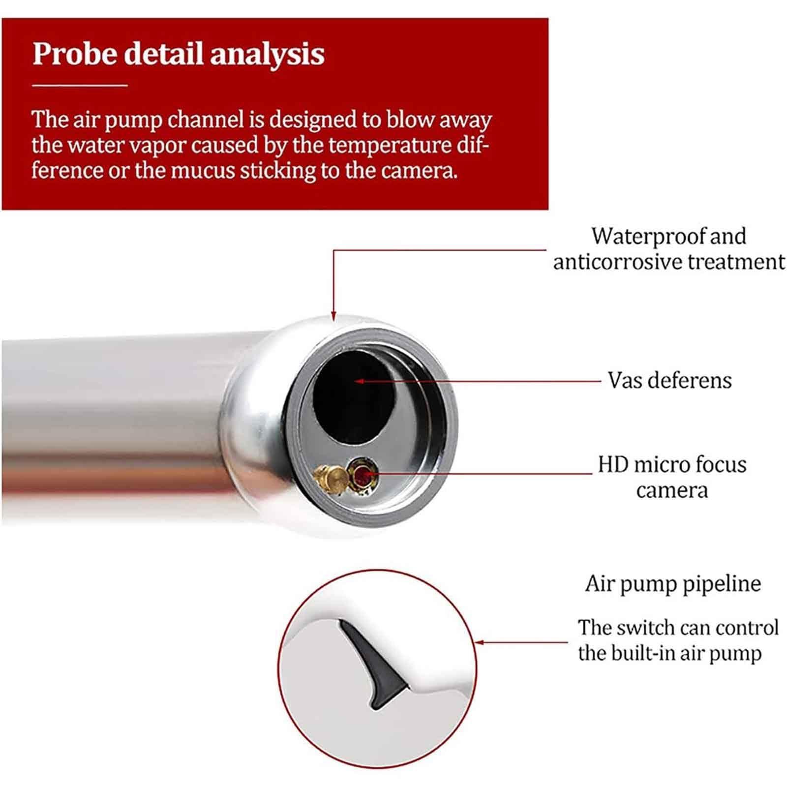 JINGEDD JINGEDD Artificial Insemination Gun,Cow Visual Endoscope Breeding Kit,Professional Visual Insemination Gun With 4.3 Inch Rotatable Screen,With Photo/Videos/Playback Function