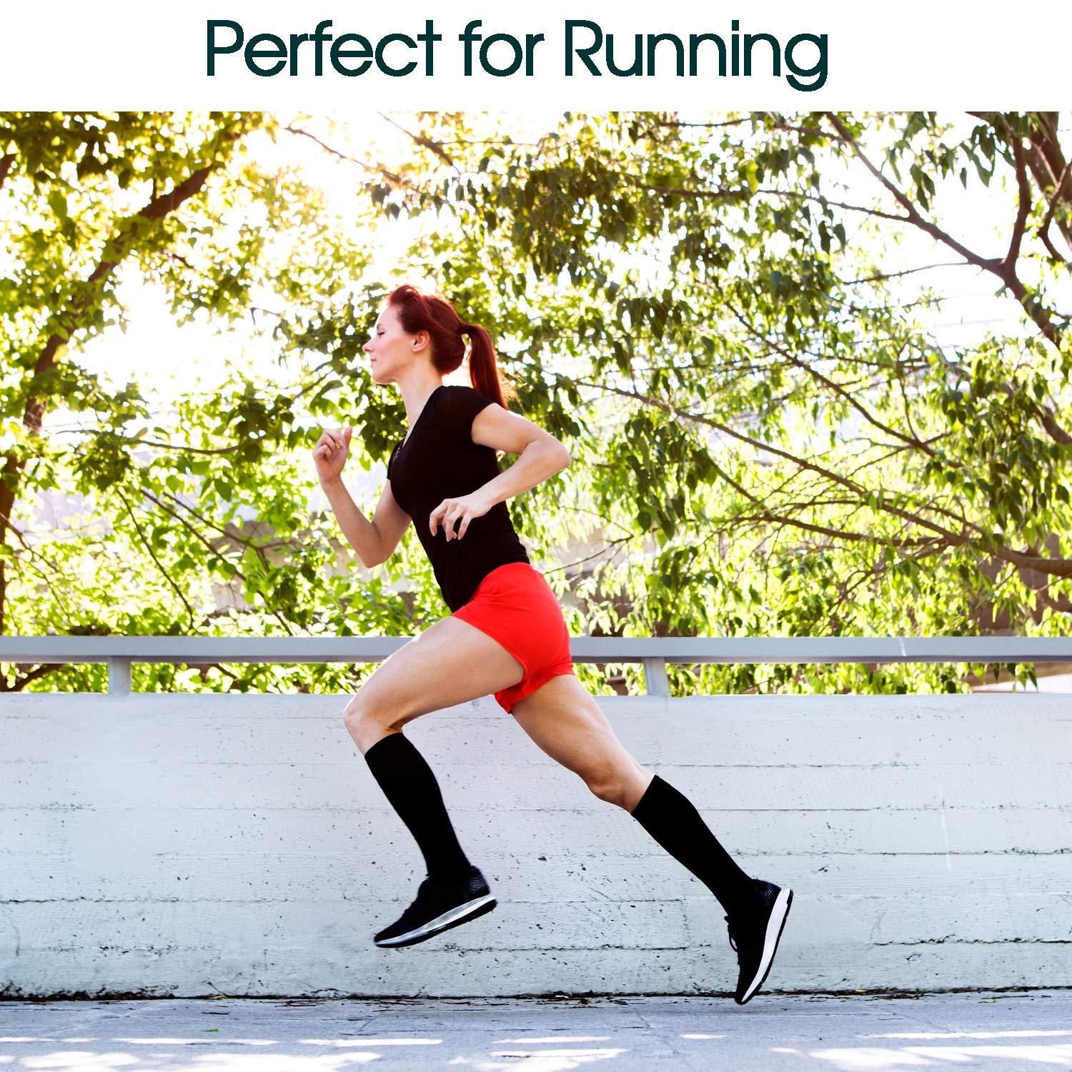 SocksLane SocksLane Cotton Compression Socks for Women & Men. 15-20 mmHg Support Knee-High (Solid White, Medium-Large)